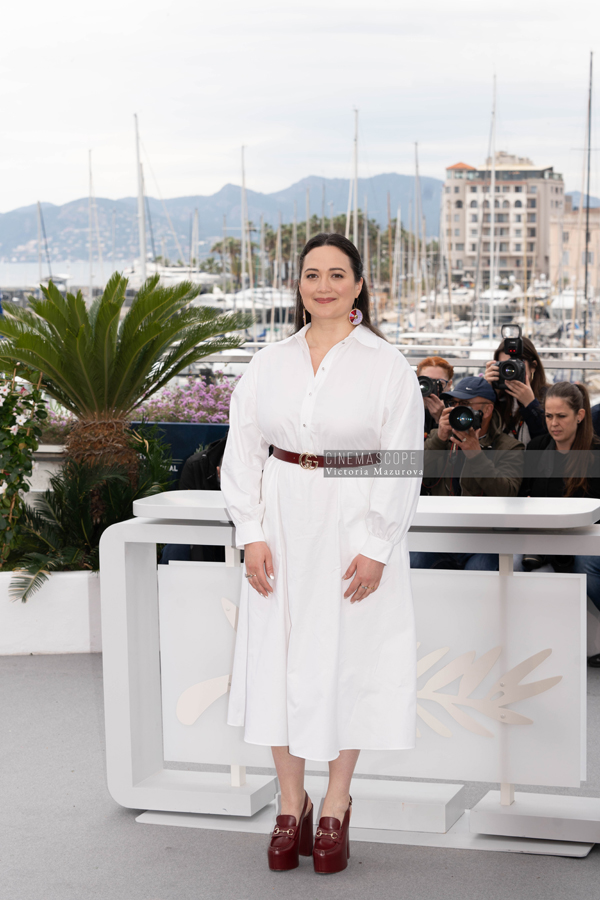 Lily Gladstone attends the jury photocall at the 77th annual Cannes Film Festival at Palais des Festivals on May 14, 2024 in Cannes, France.